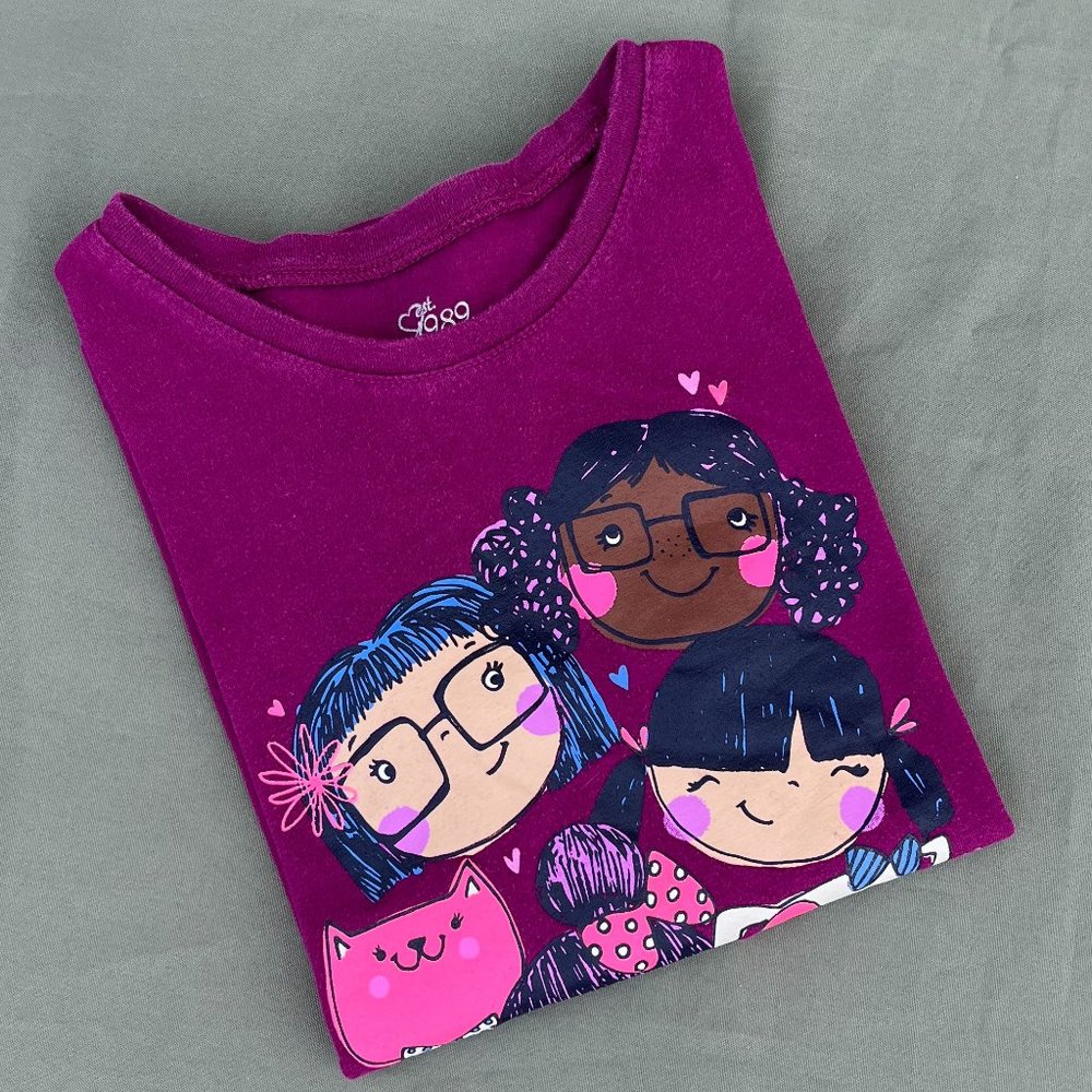 2/$7 Place 1989 Purple Best Friends T-shirt Girl Size Medium 7/8